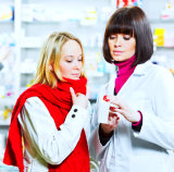 customer and a pharmacist