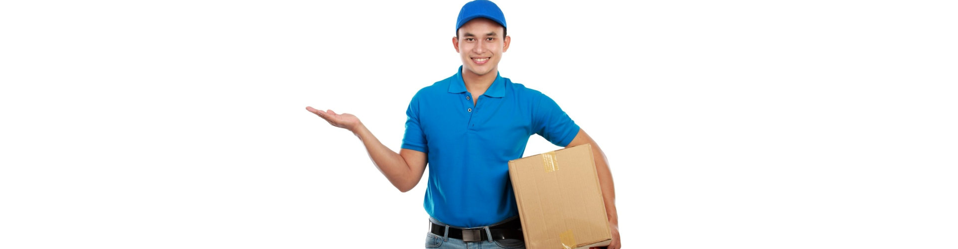 delivery boy smiling